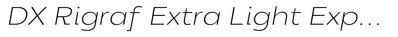 DX Rigraf Extra Light Expanded Italic